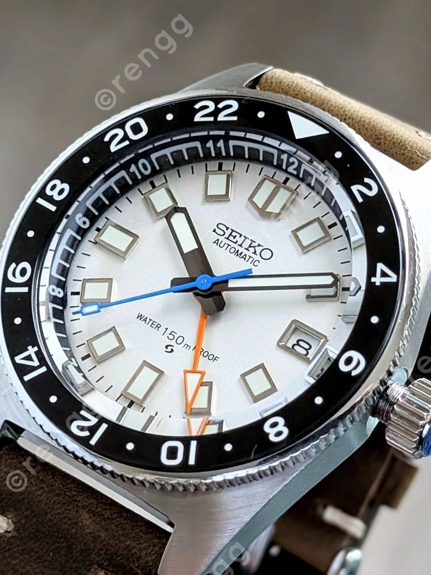40mm Gmt 62mas Seiko Automatic White Diver Mod Watch Sapphire 24jewels